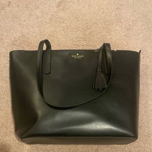 Kate Spade Full Zip Tote Bag Black Never Carries